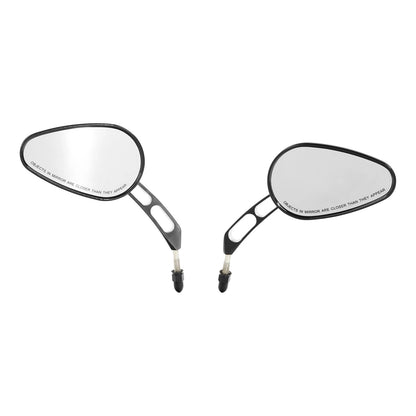 Black 8mm Rear-View Mirrors for Harley Sportster 883 1200 (2004–2023)