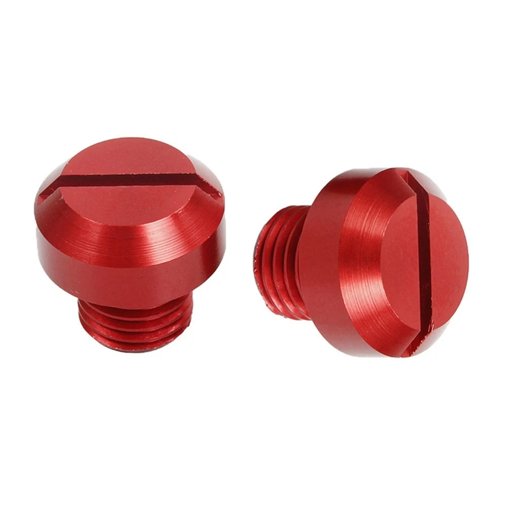 Pair of Billet Aluminium Mirror Blanking for Motorcycle (M10 Thread)