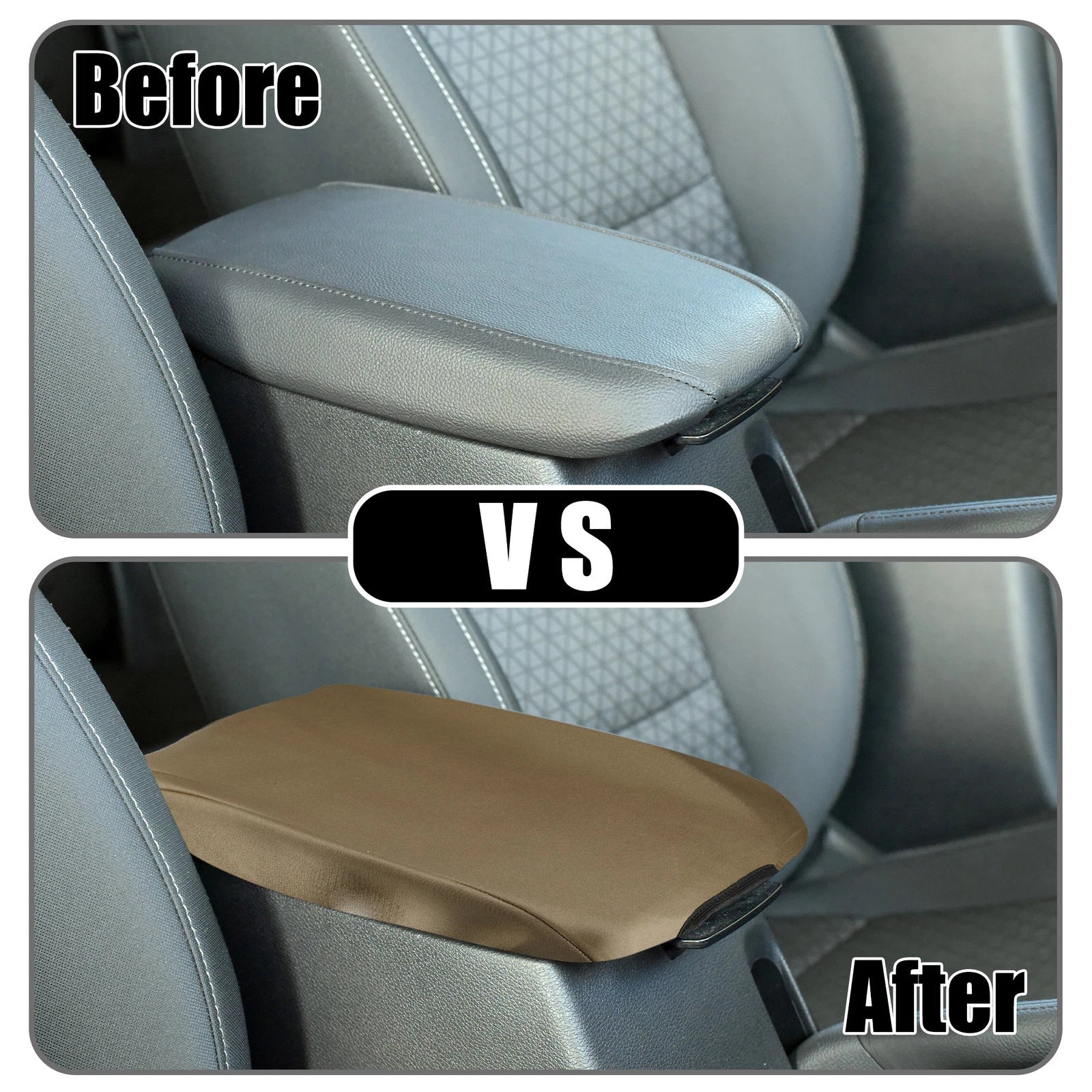 Center Console Armrest Cover for Ford Escape (2017–2019) Brown