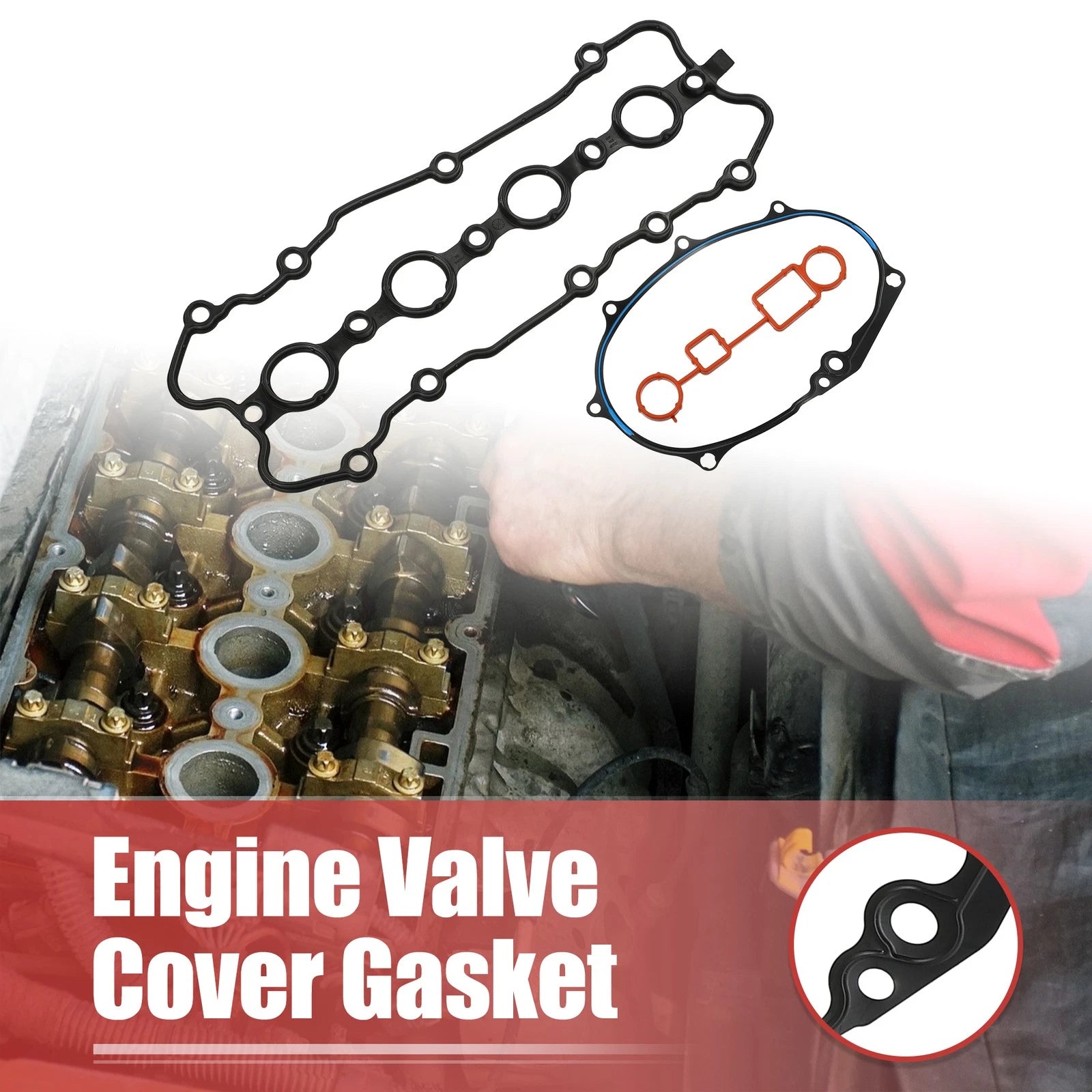 Engine Valve Cover Gasket Set Replacement for Audi A3 2.0L (2006–2008)