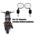 3" Round Rearview Mirrors for Harley (7/8" Handle Bars)
