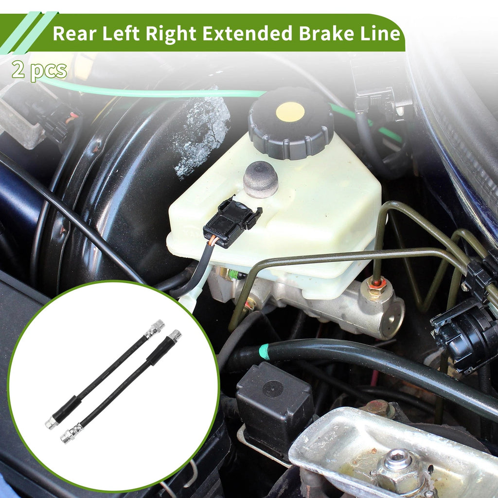 Rear Brake Line Set Extended Left Right for Audi A3 VW Golf Passat Jetta (2pcs)