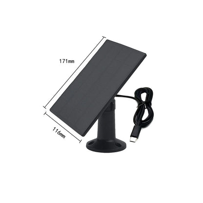 5W Solar Panel for Outdoor Cameras (IP67 Weatherproof, Easy Installation)