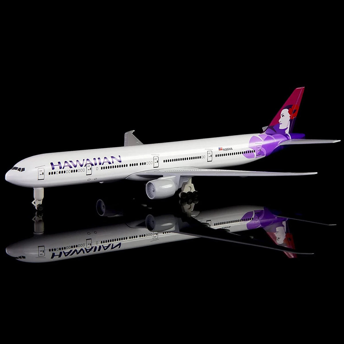 Alloy Diecast Airplane Model for Hawaii B777 (1/300 Scale)