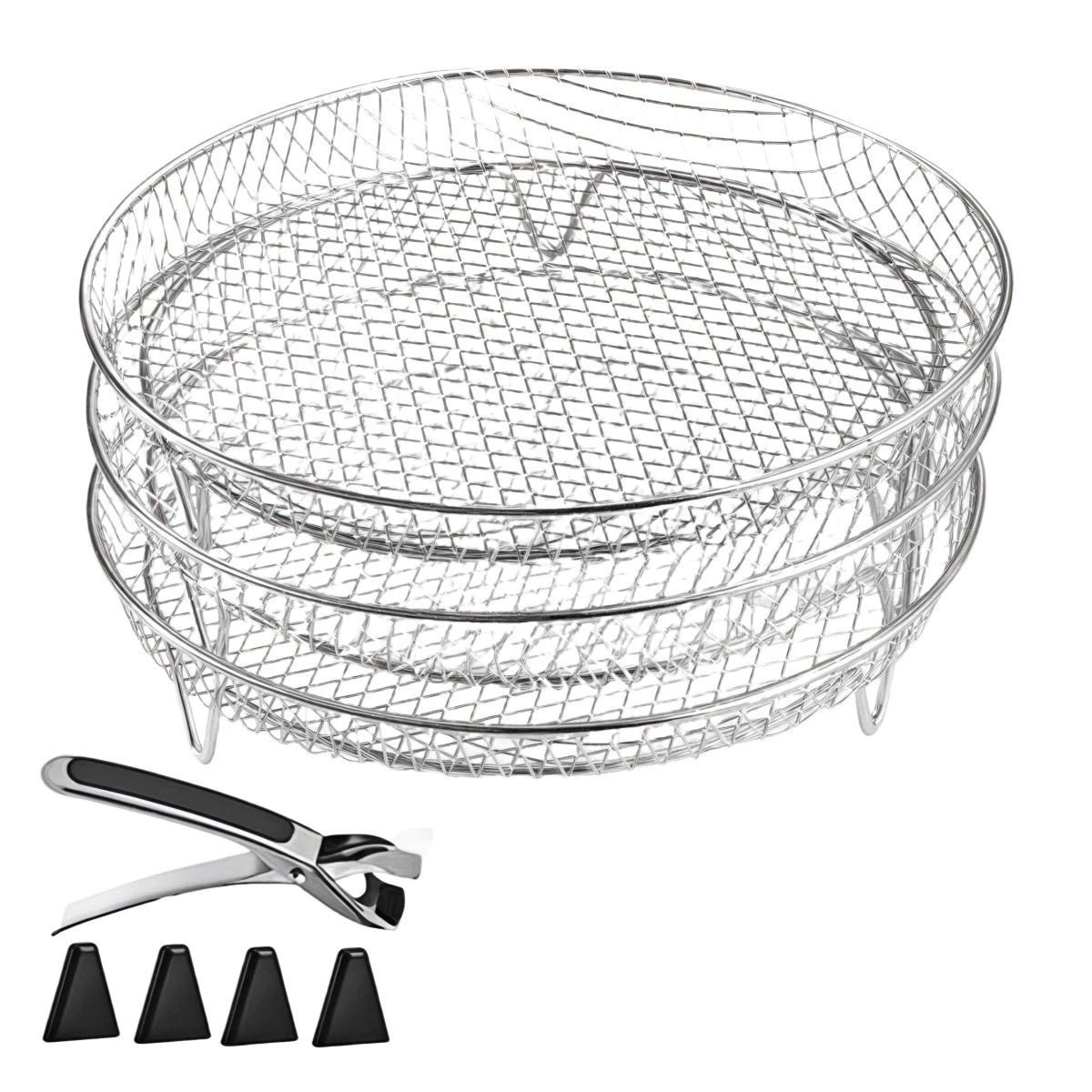 Set of 4 Stackable Racks for Cooking Multiple Dishes