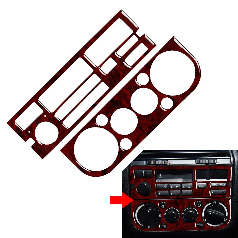 Radio AC Climate Control Panel Cover Trim for BMW 3er E36 (1994–1996) Red Wood Grain