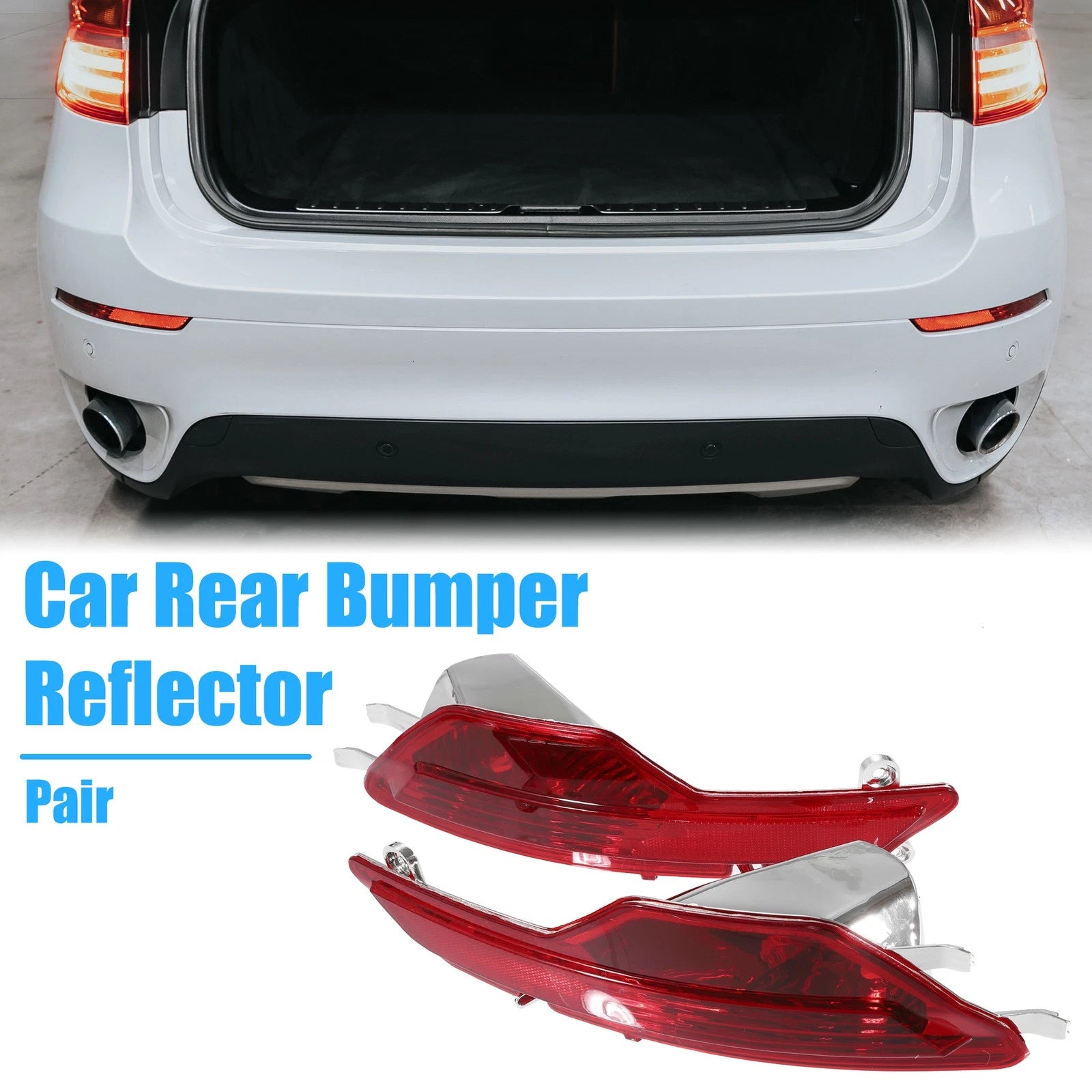 2pcs Rear Bumper Fog Light Reflector Housing Replacement for BMW X6 (2008–2014)