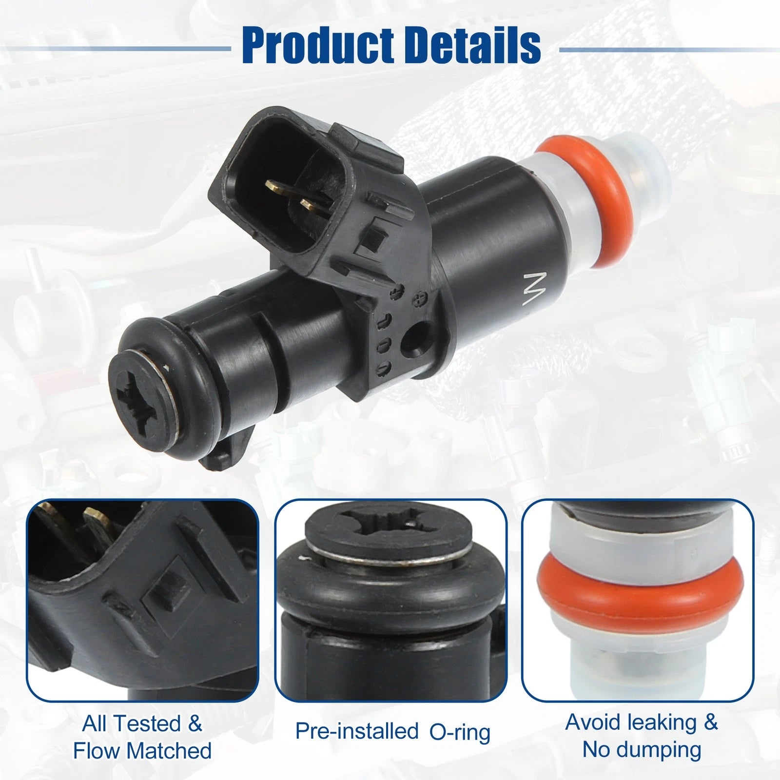 1pc Fuel Injector Nozzle Replacement for Honda Accord 3.0L V6 (2003–2007)