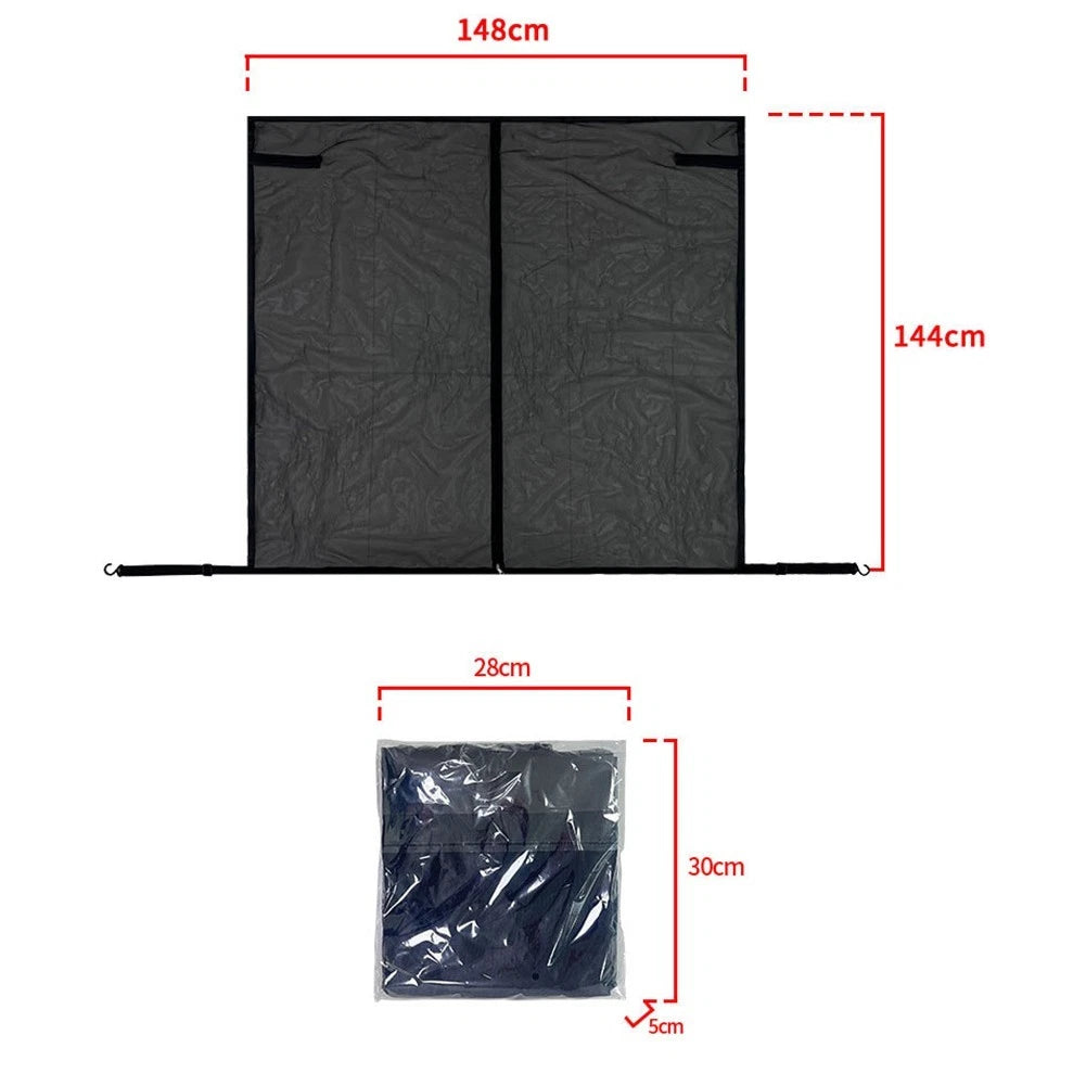 Magnetic Tailgate Screen for SUV Van (148 cm x 144 cm) Ventilation Mesh