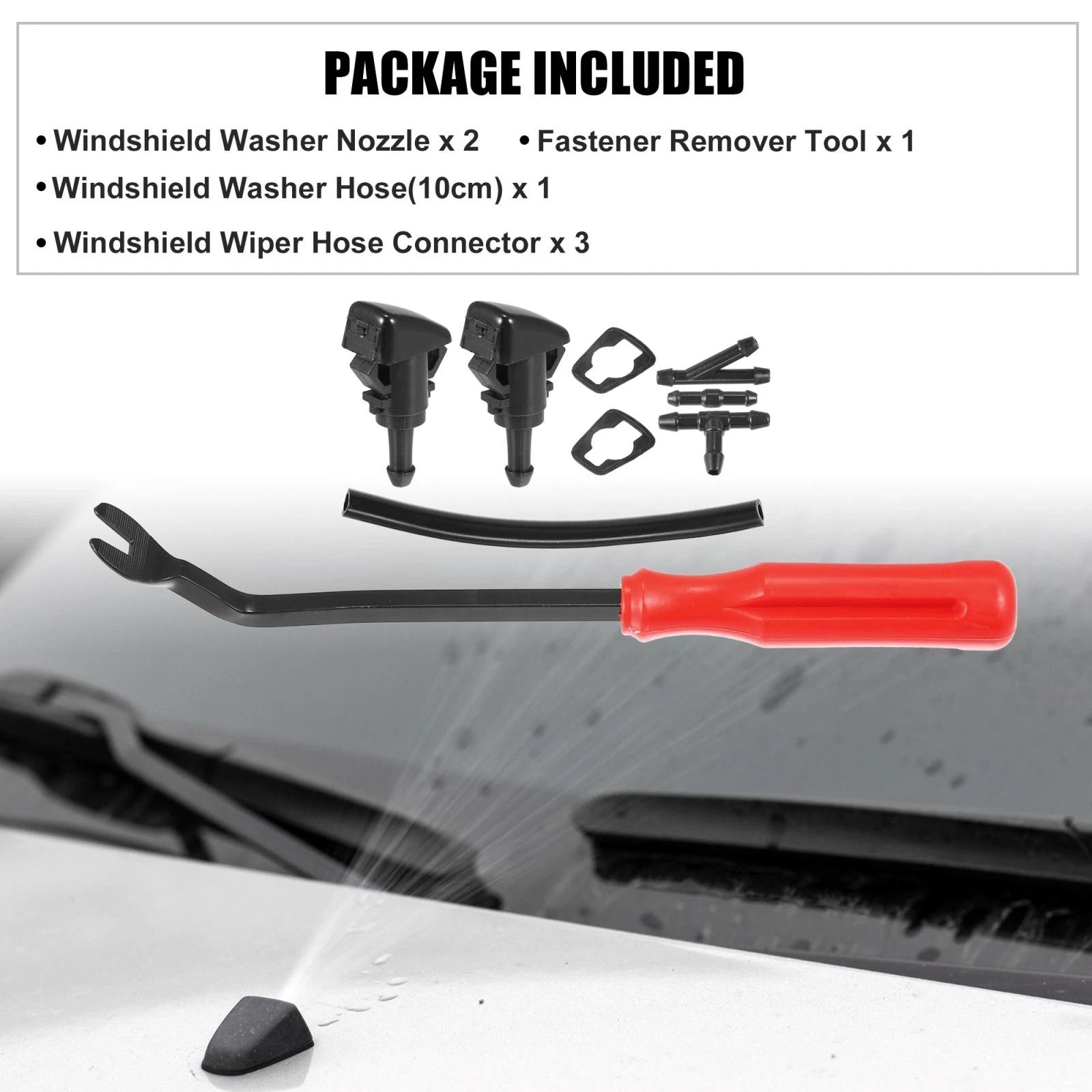 Wiper Washer Nozzle Spray Jet Kit 9pcs for Subaru Impreza (2008–2014)