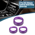 AC Radio Switch Knob Cover Decals for Dodge Durango (2014–2020) Purple Set