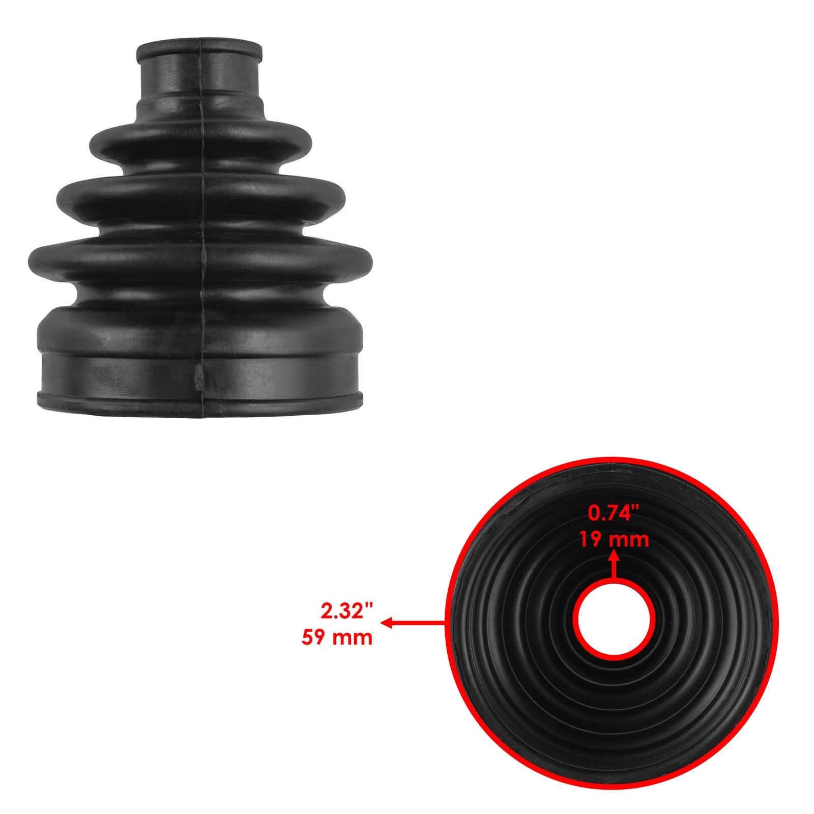 Front Axle Inner Outer CV Boot Kit for Honda TRX500FPA Foreman 500 4X4 (2009–2014)