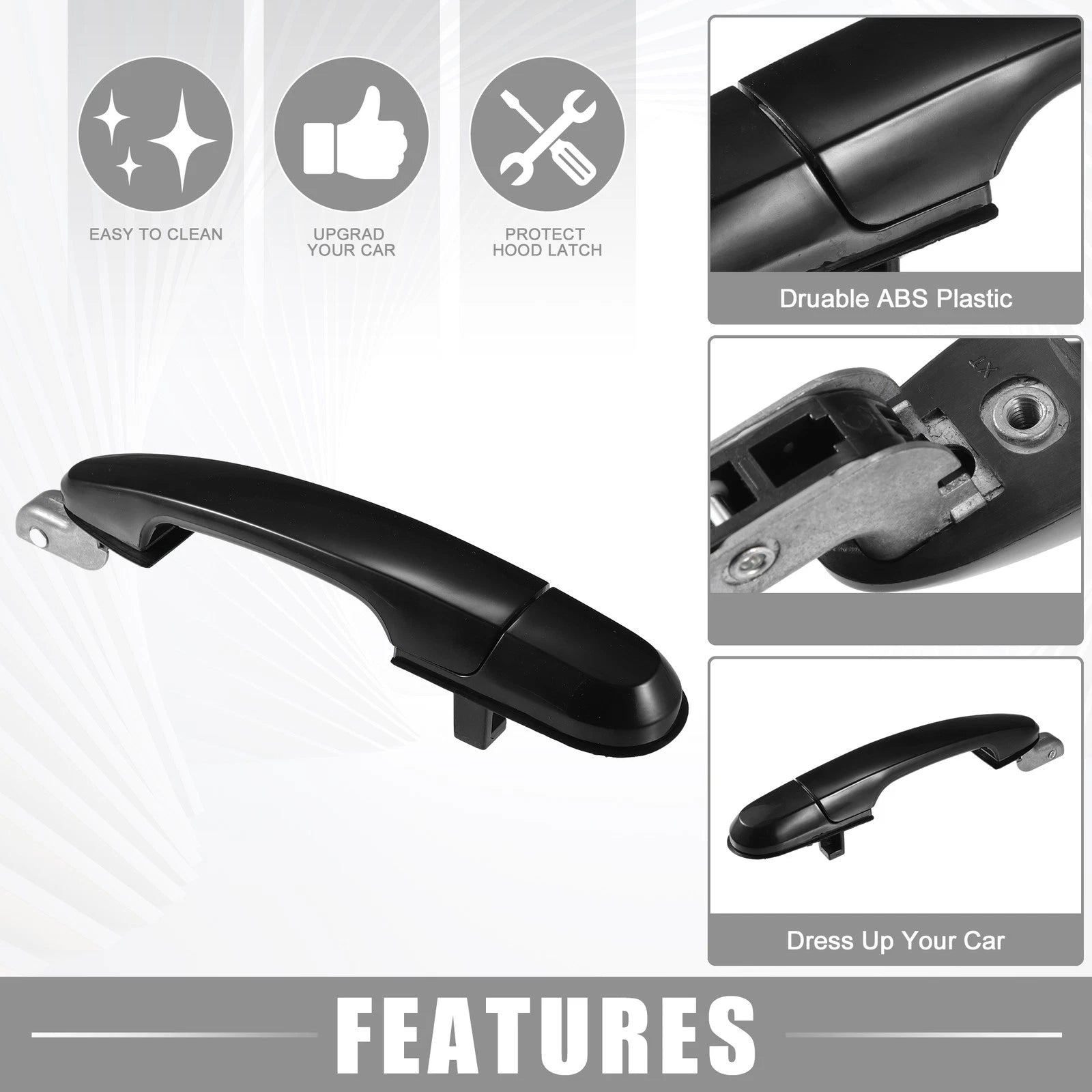 Rear Left Exterior Door Handle Replacement for Hyundai Tucson (2005–2009)