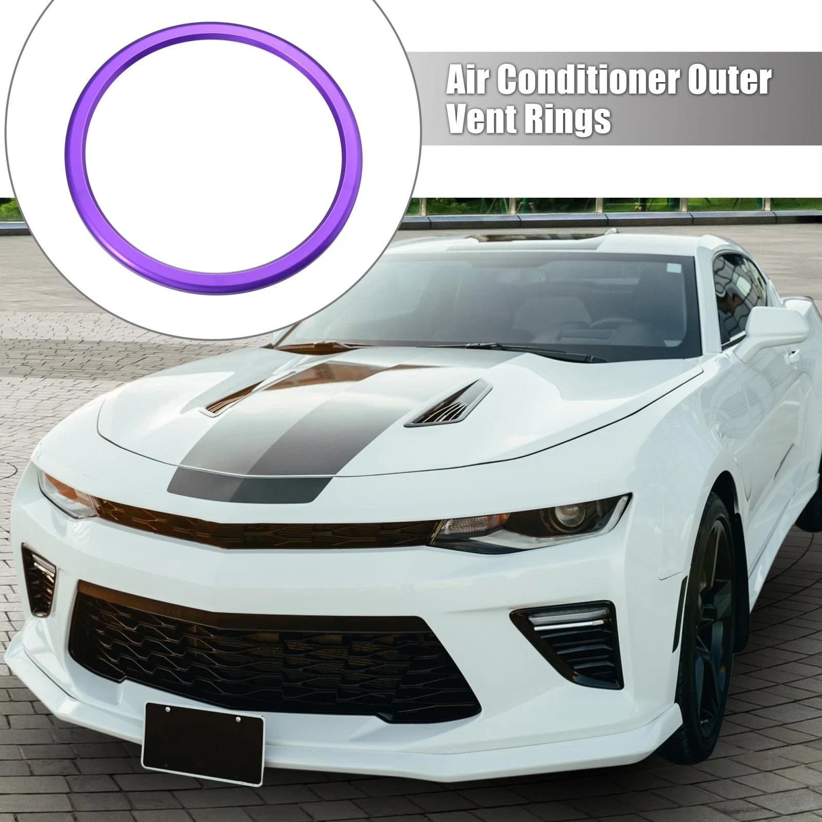4 Pcs AC Outer Vent Rings Trim Covers for Chevrolet Camaro (2016–2020)
