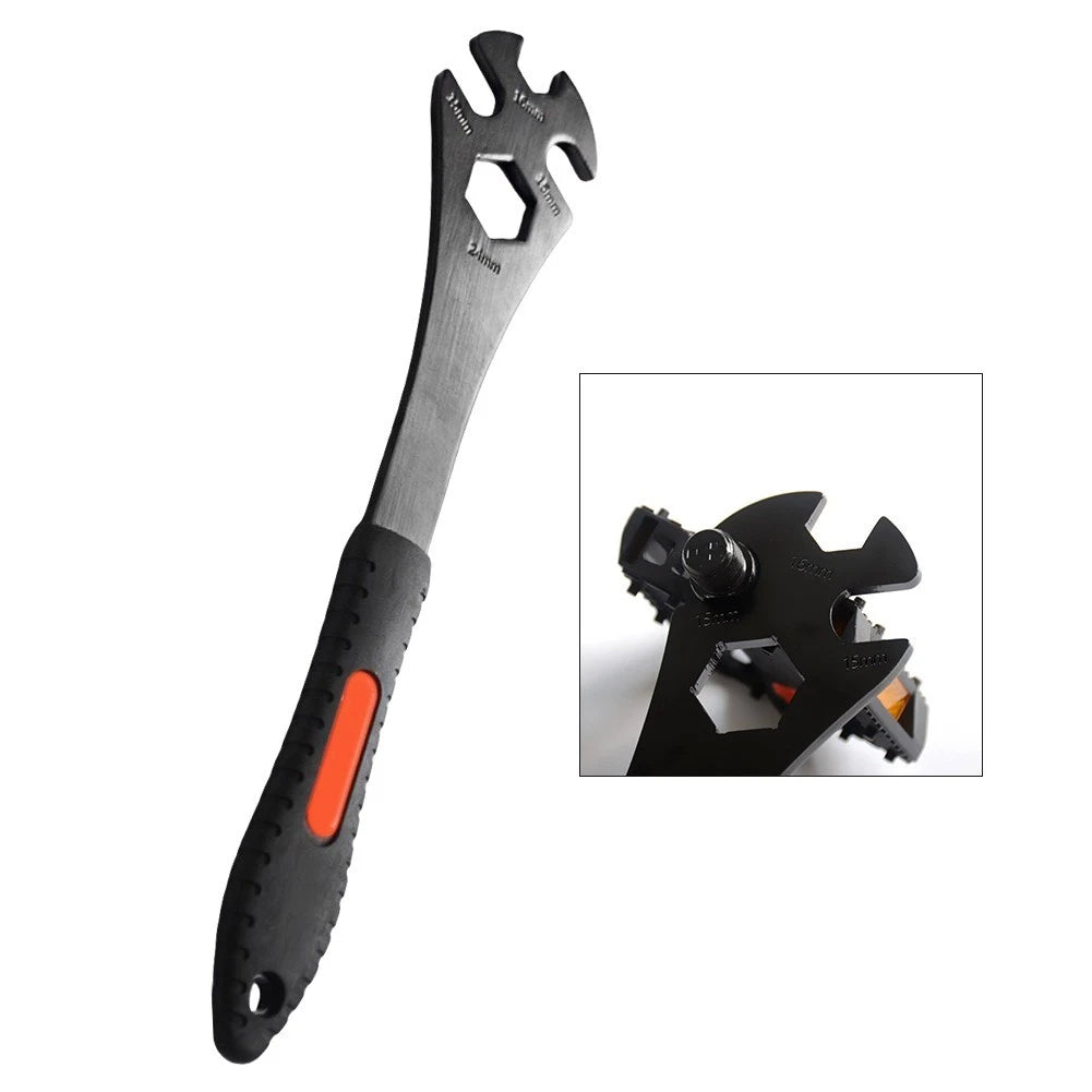 4-in-1 Portable Bicycle Pedal Wrench for Quick Maintenance Tasks