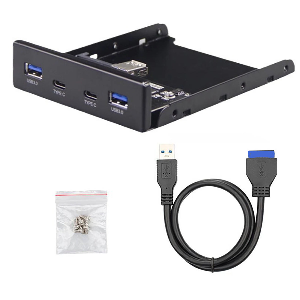 3.5 Inch Front Panel USB Expansion Adapter for PC (4 Ports)