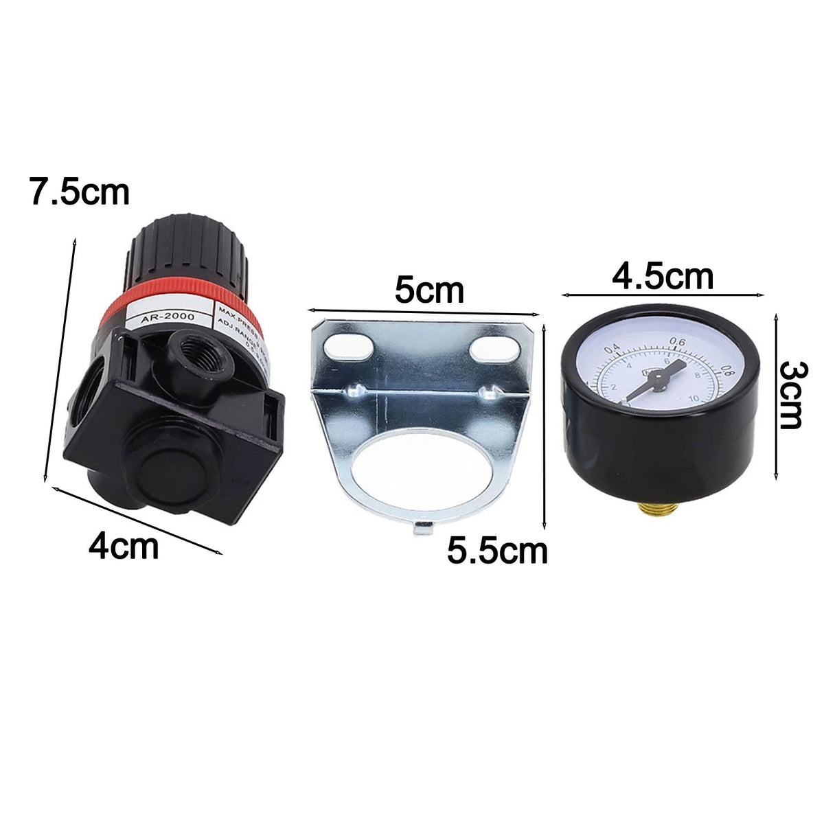 AR2000 Air Regulator with Gauge for Laboratory and Industrial Use