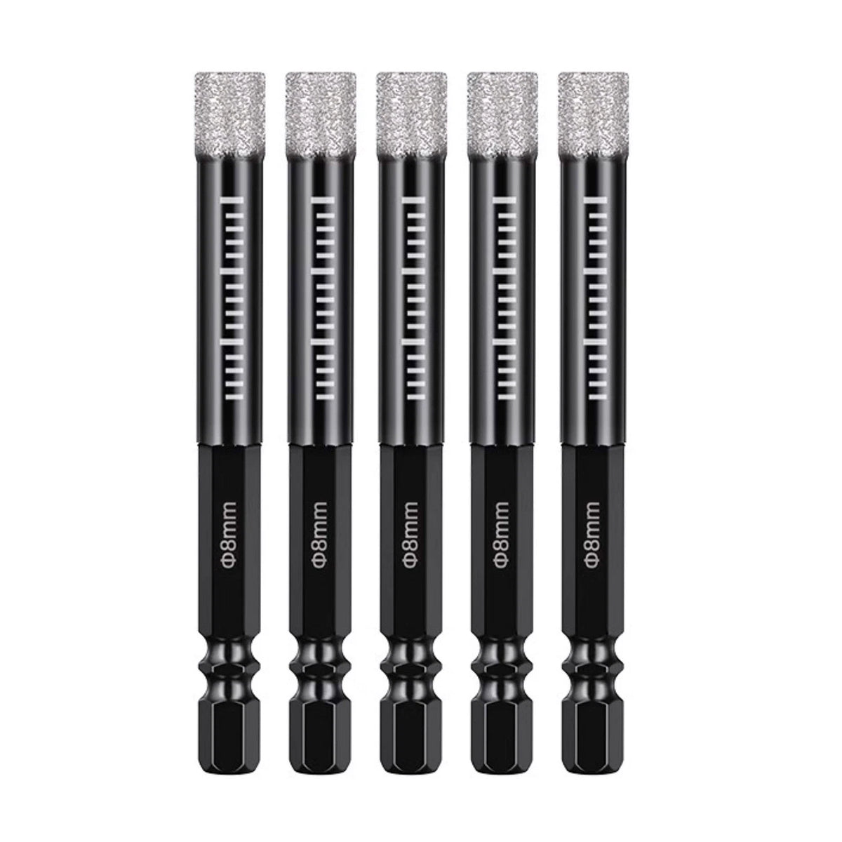 5PCS 8mm Dry Diamond Drill Bits for Porcelain Granite Tile Glass Ceramics Marble