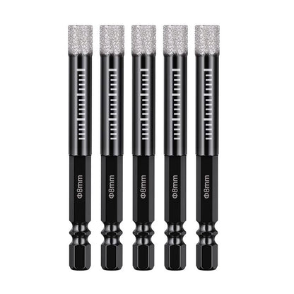 5PCS 8mm Dry Diamond Drill Bits for Porcelain Granite Tile Glass Ceramics Marble