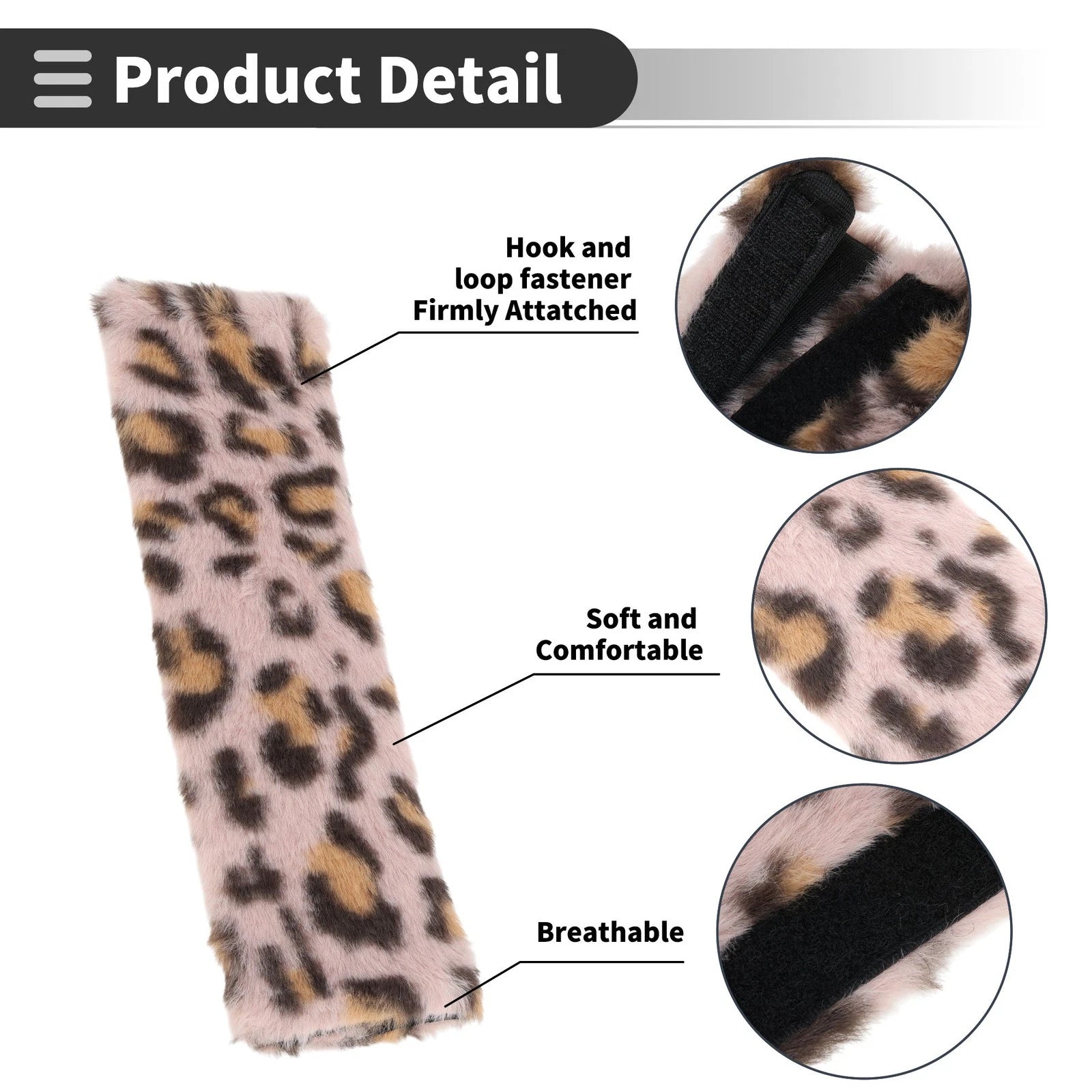 Seat Belt Cover Pad for Universal Fit (1 Pair)