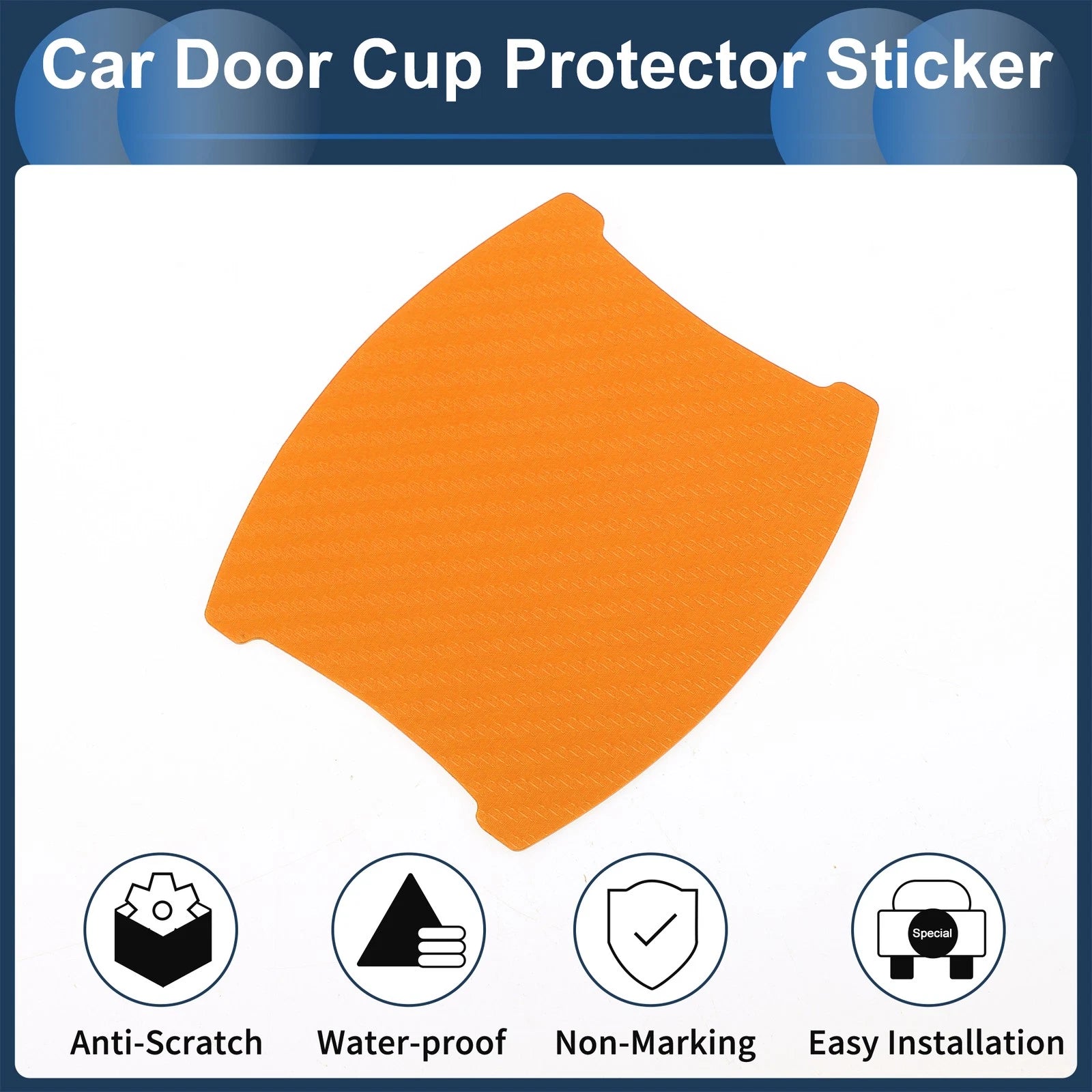 3D Car Door Handle Scratch Protector for Universal Vehicles (84x94mm)