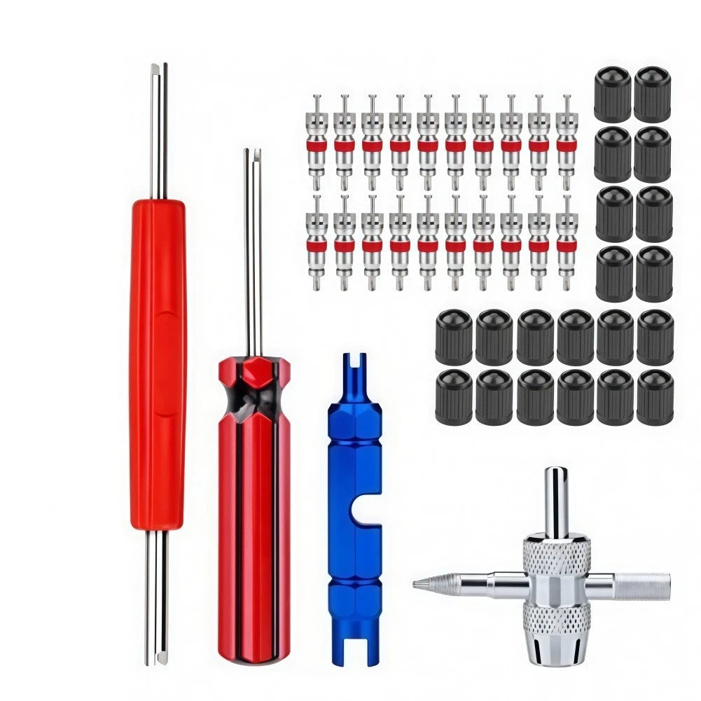64pcs Tire Valve Core Wrench Set for Universal Use