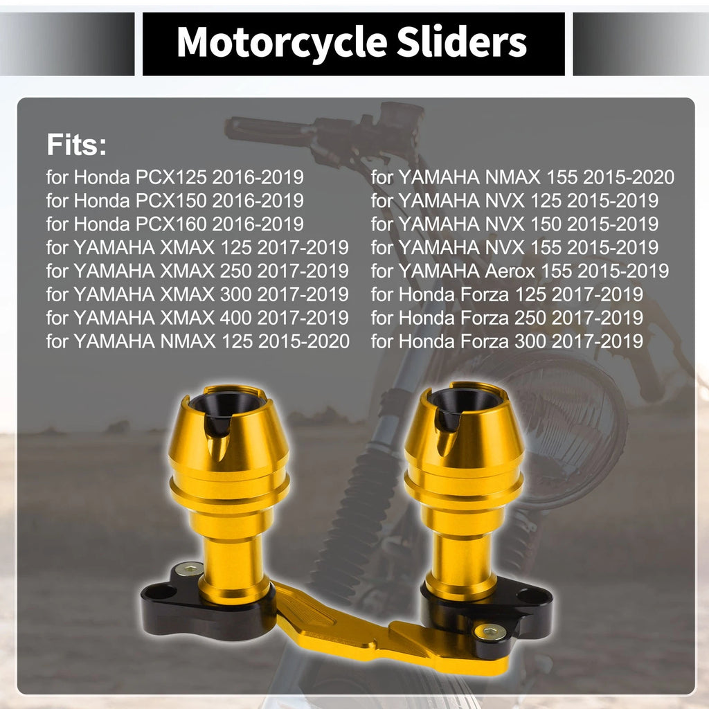 Frame Slider Anti-Crash Protector 175mm Aluminum for Motorcycle Gold Tone
