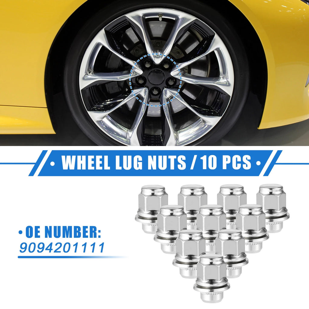 10 Pcs Wheel Lug Nuts Replacement for Lexus LS460 LC500 (2007–2021)