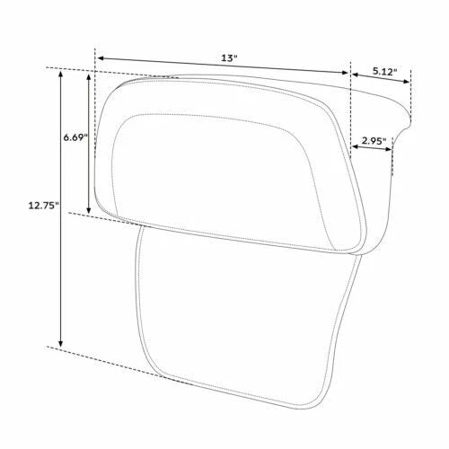 Razor Chopped Trunk Backrest Pad for Harley Touring (2014–2023)