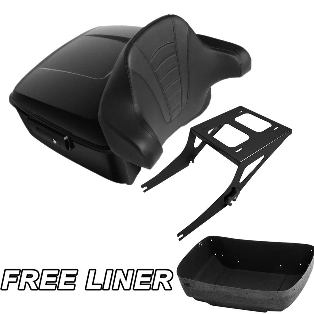 Trunk Backrest Pad Mount Rack for Harley Fat Boy (2008–2016)