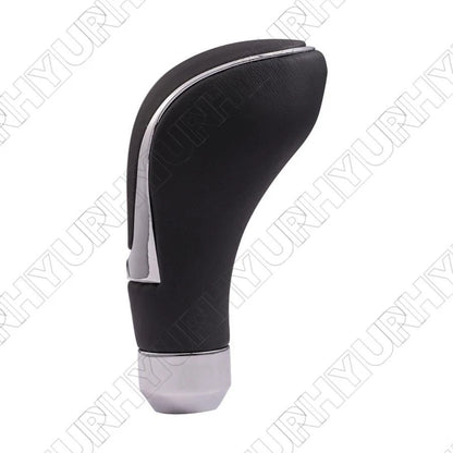 Universal Black Leather Gear Shift Knob Shifter for Manual Automatic Vehicles