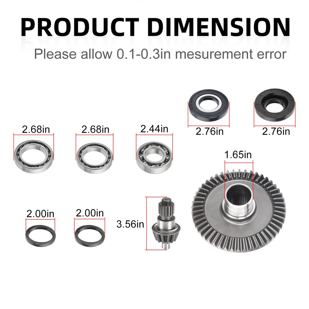 Rear Differential Pinion Ring Gear Bearings for Honda Recon TRX250 (2002–2023)