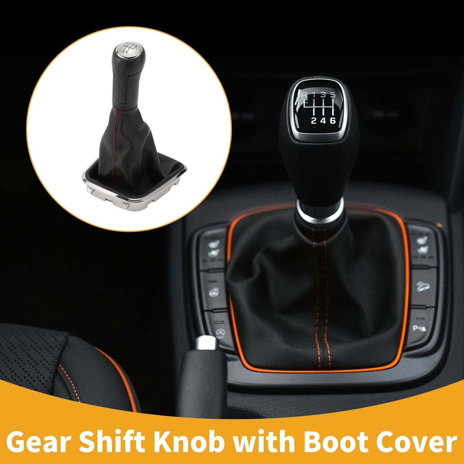 Gear Shifter Knob with Cover Replacement for VW Polo (2014–2017)