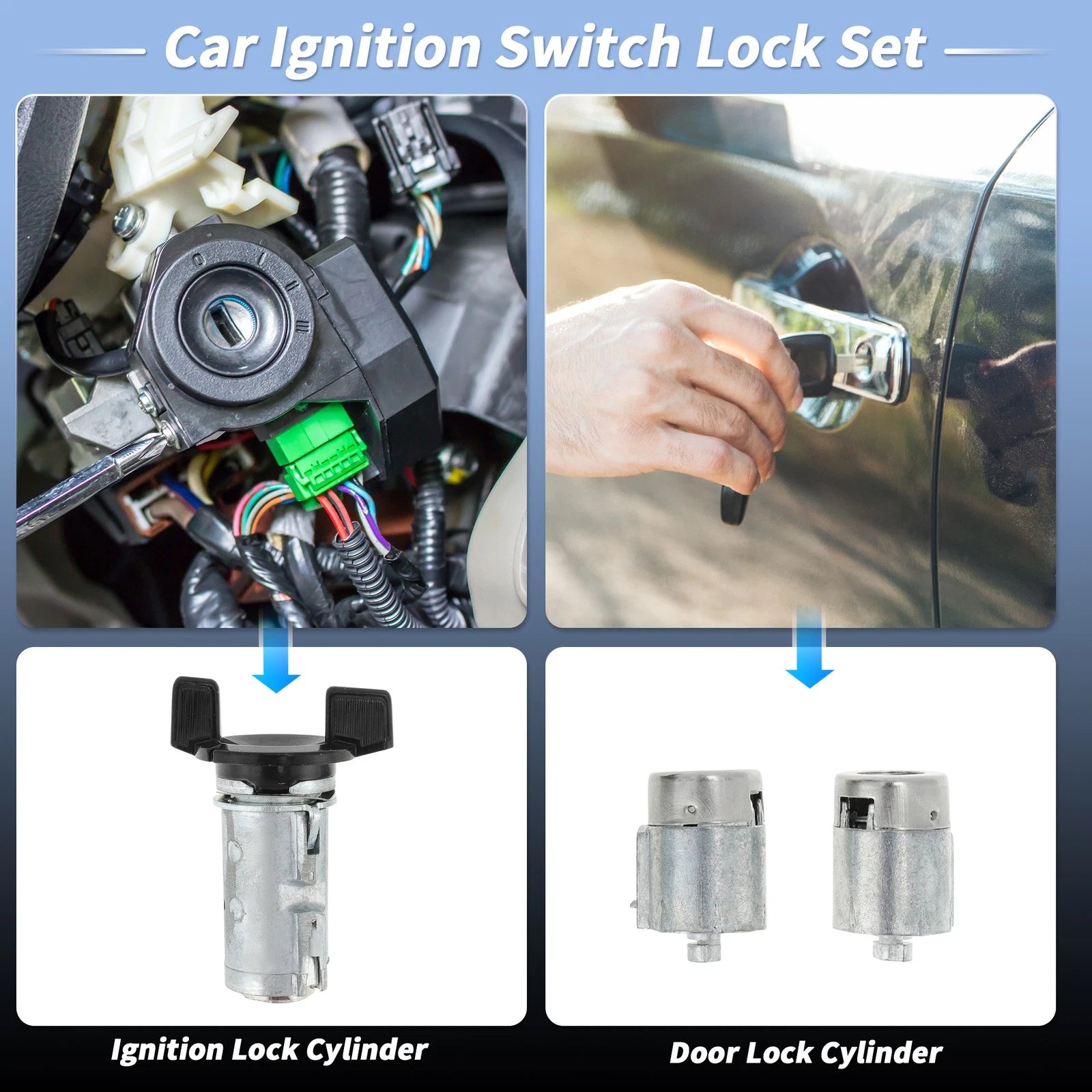 Ignition Lock Cylinder and Door Lock Replacement for Chevrolet Camaro (2010–2015)