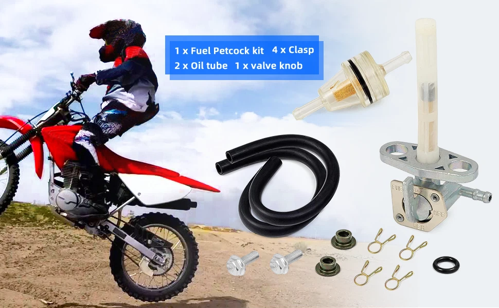 Fuel Valve Petcock Kit for Honda XR70 XR80 XR100 CRF80 CRF100 CRF150 CRF230 (2000–2023)