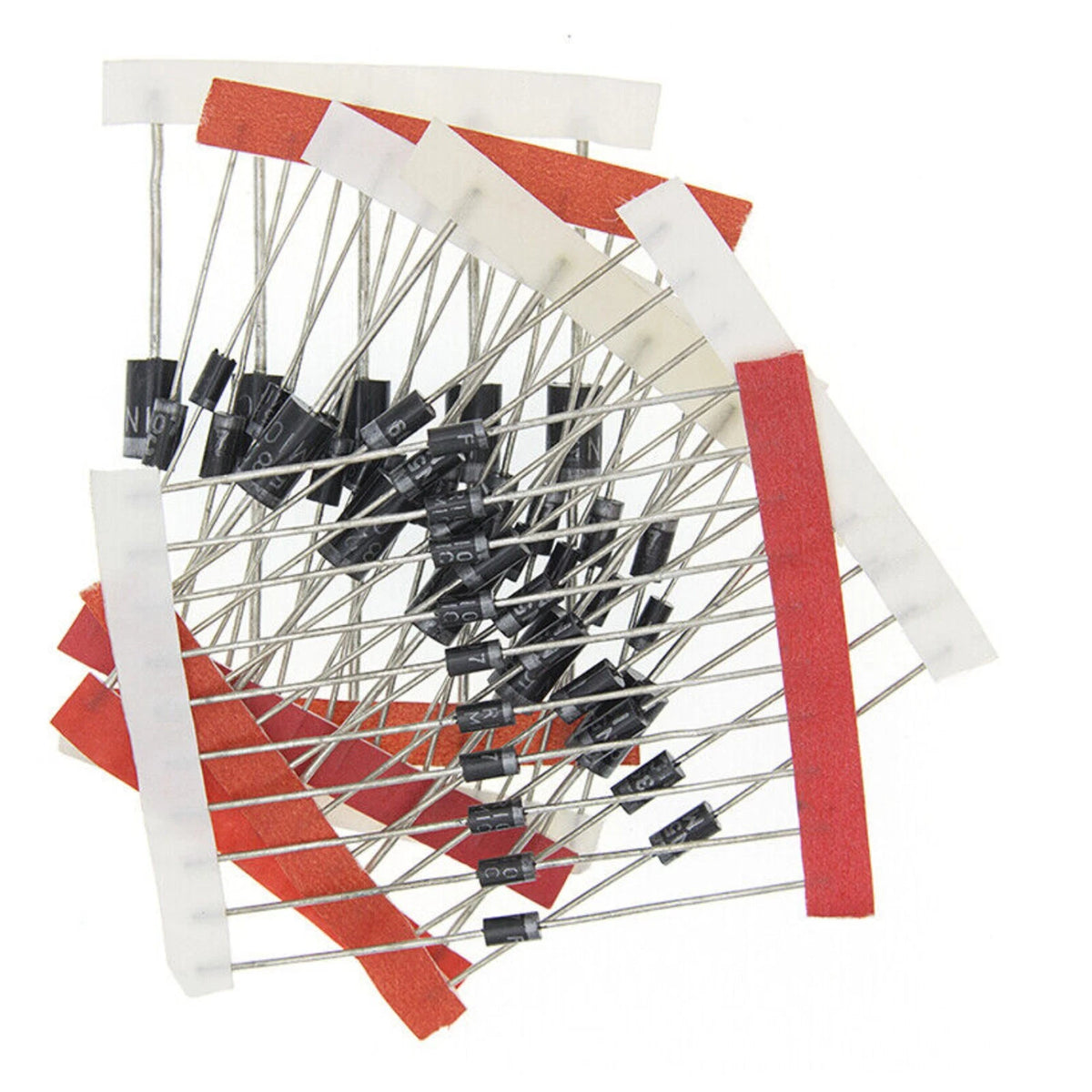 200PCS Schottky Diode Kit for Assorted Applications (1N4001, FR207, 1N4004, 1N4007)