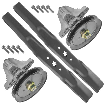 Spindle w Blade Replacement for Troy-Bilt Bronco 42 inch (2018–2022)