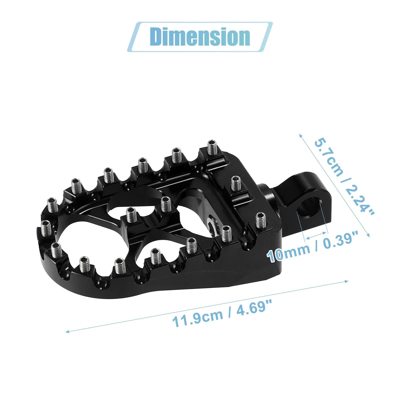Wide Foot Peg Pair 360 Degree Rotating for Motorcycle Universal (Any Year)