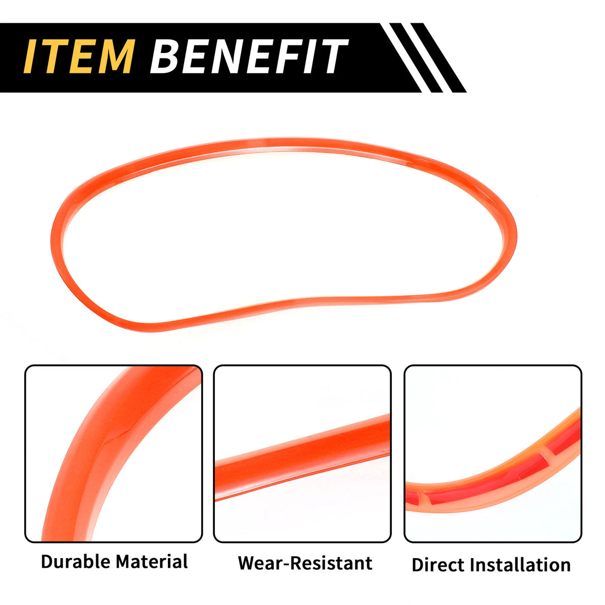 Dashboard Meter Panel Frame Cover Trim for Jeep Wrangler JK JKU (2011–2017) Orange