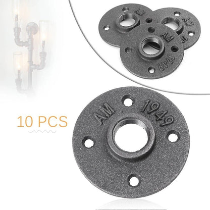 10x 3/4" Malleable Threaded Floor Iron Flange Pipe Fitting Wall Mount