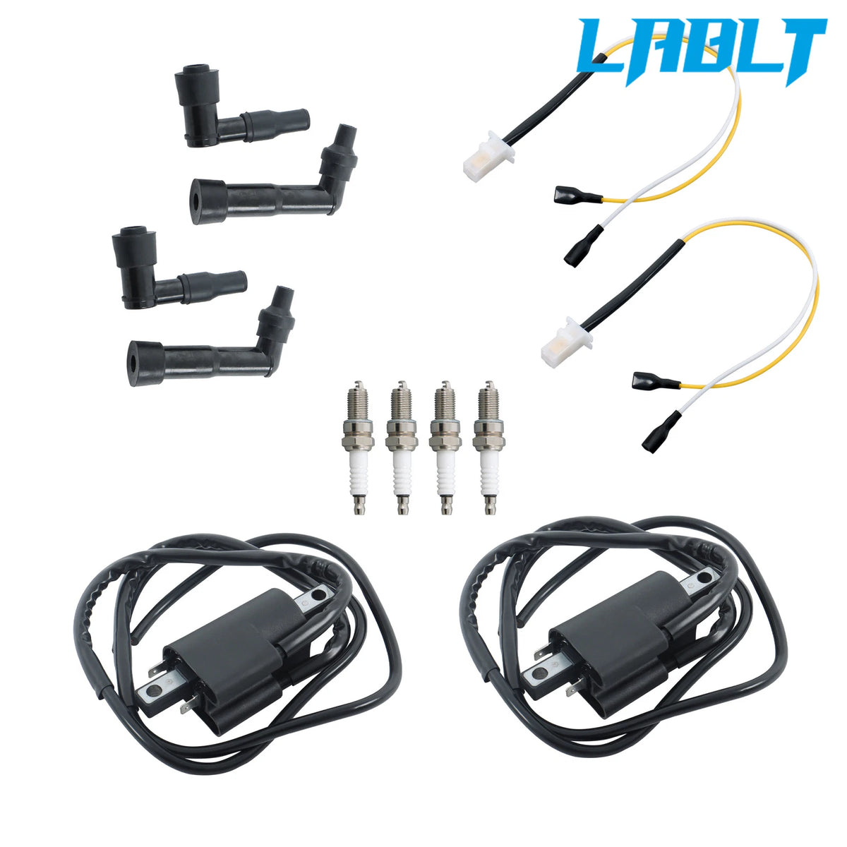 Ignition Coil Spark Plug & Caps for Yamaha XJ650L/XJ650R (1980–1983)