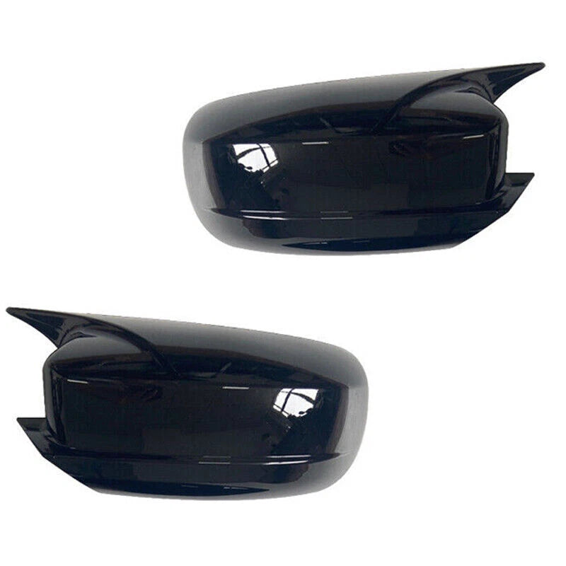 Gloss Black Horn Side Mirror Cap Cover for Dodge Charger 200 300 (2011–2018)