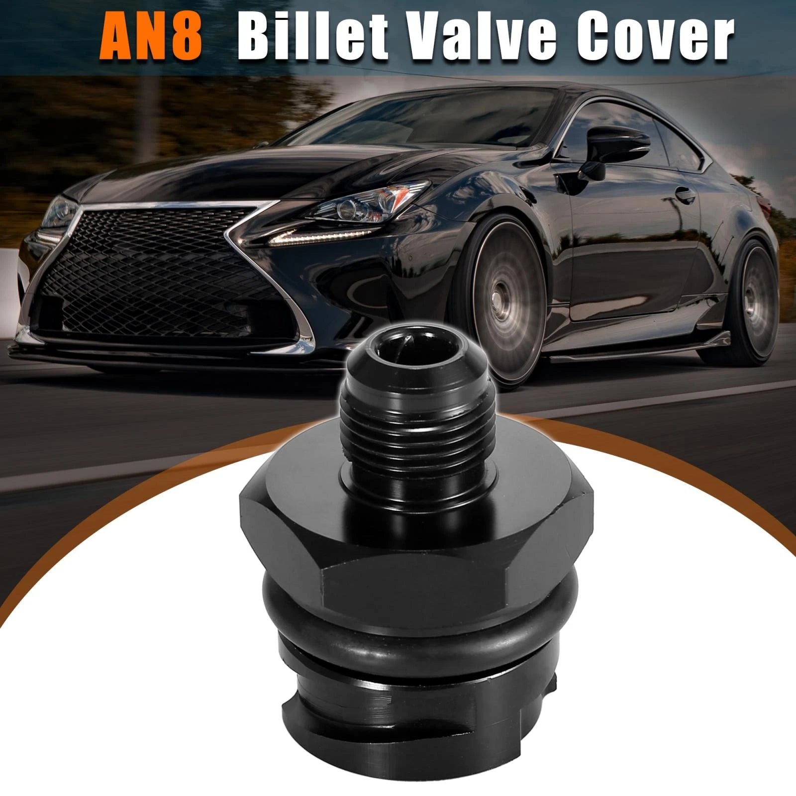 Billet Valve Cover Black Oil Cap Fitting for Lexus LS1 LS6 LS2 (1999–2009)