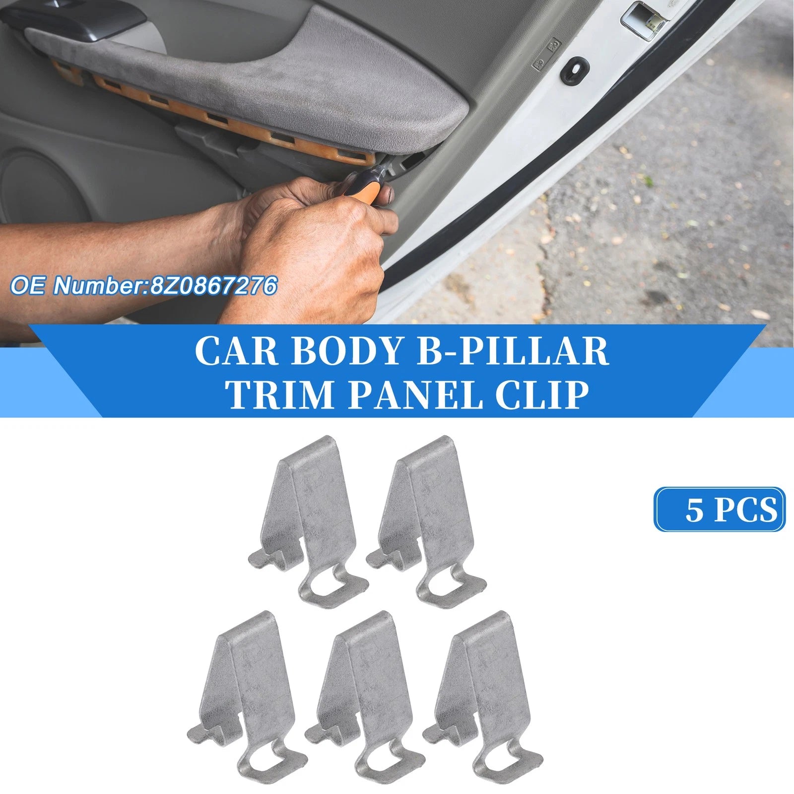 B Pillar Trim Panel Clips 5 Pcs Metal Replacement for Volkswagen Jetta (2011–2023)