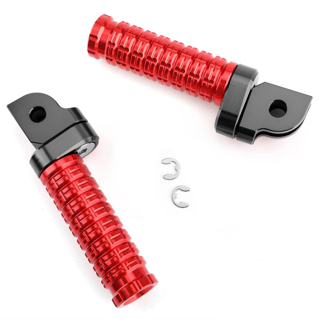 Front Footpegs for Yamaha MT-03 MT/FZ07 MT/FZ09 MT/FZ10 FZ8 FZ1 Tracer900 (2016–2023) Red T9