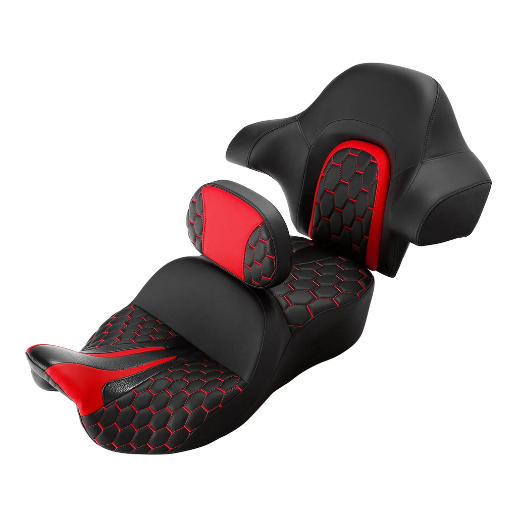 Driver Passenger Seat & Backrest Pad for Harley Road Glide (2014–2023)