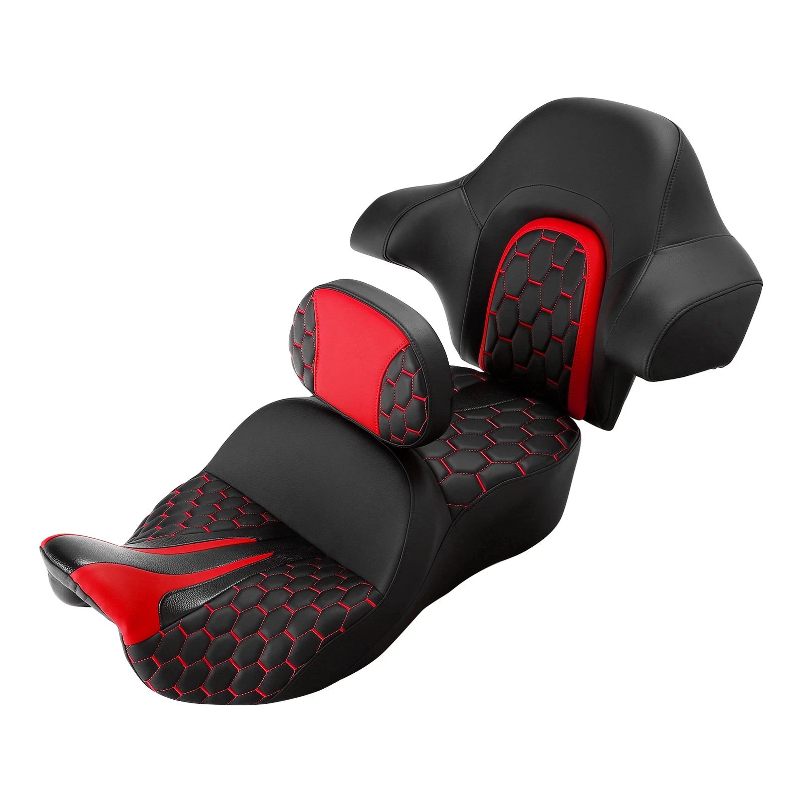 Driver Passenger Seat & Backrest Pad for Harley Road Glide (2014–2023)