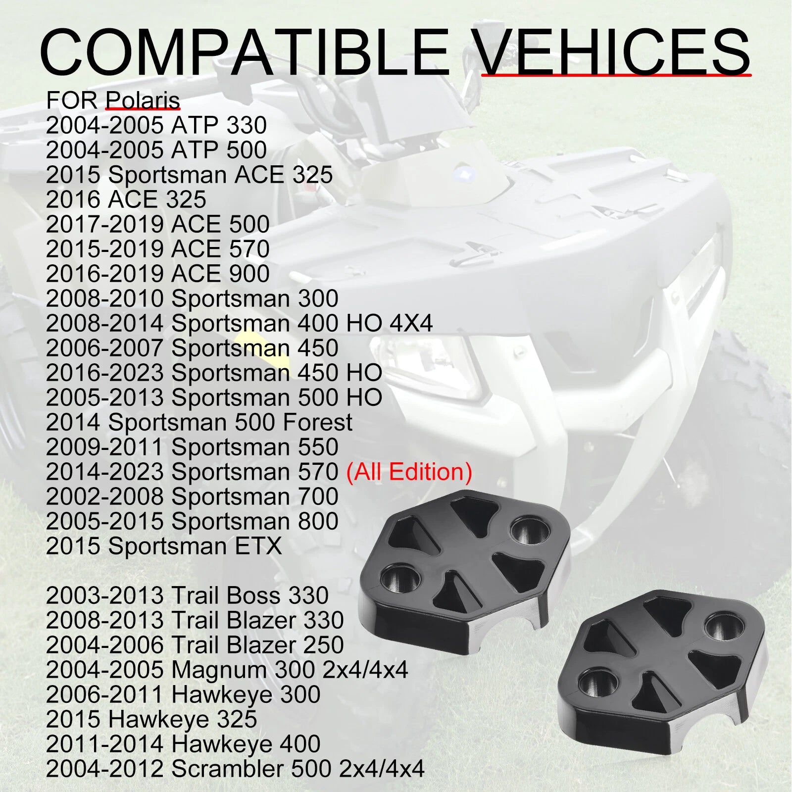 Shifter Bracket Pair for Polaris Sportsman 300 400 450 500 550 570 700 (1996–2023) 5435042