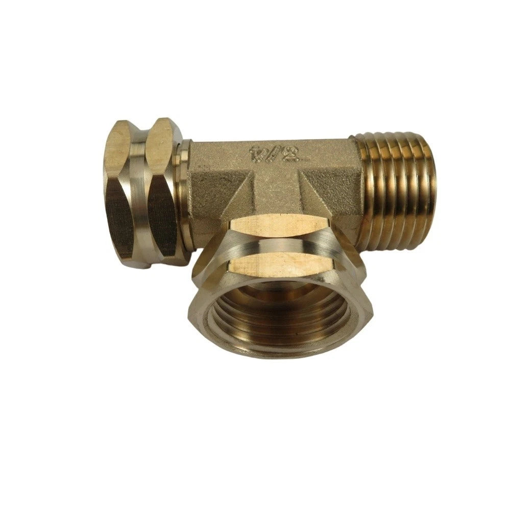 3-Way Swivel Pipe Tee Adapter for Hose Splitter