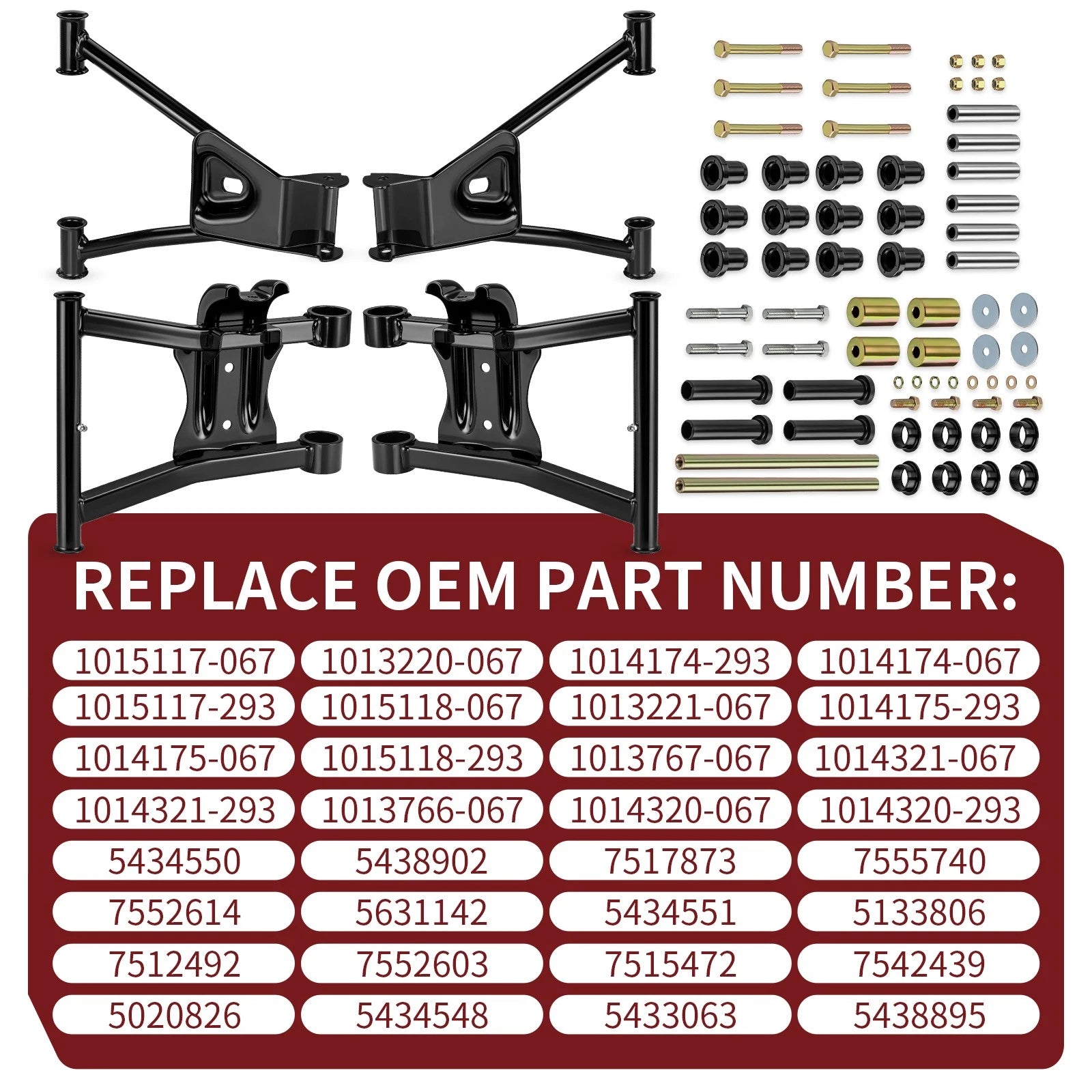 Rear Upper Lower A-Arm Kit for Polaris Sportsman 700 (2003–2007)